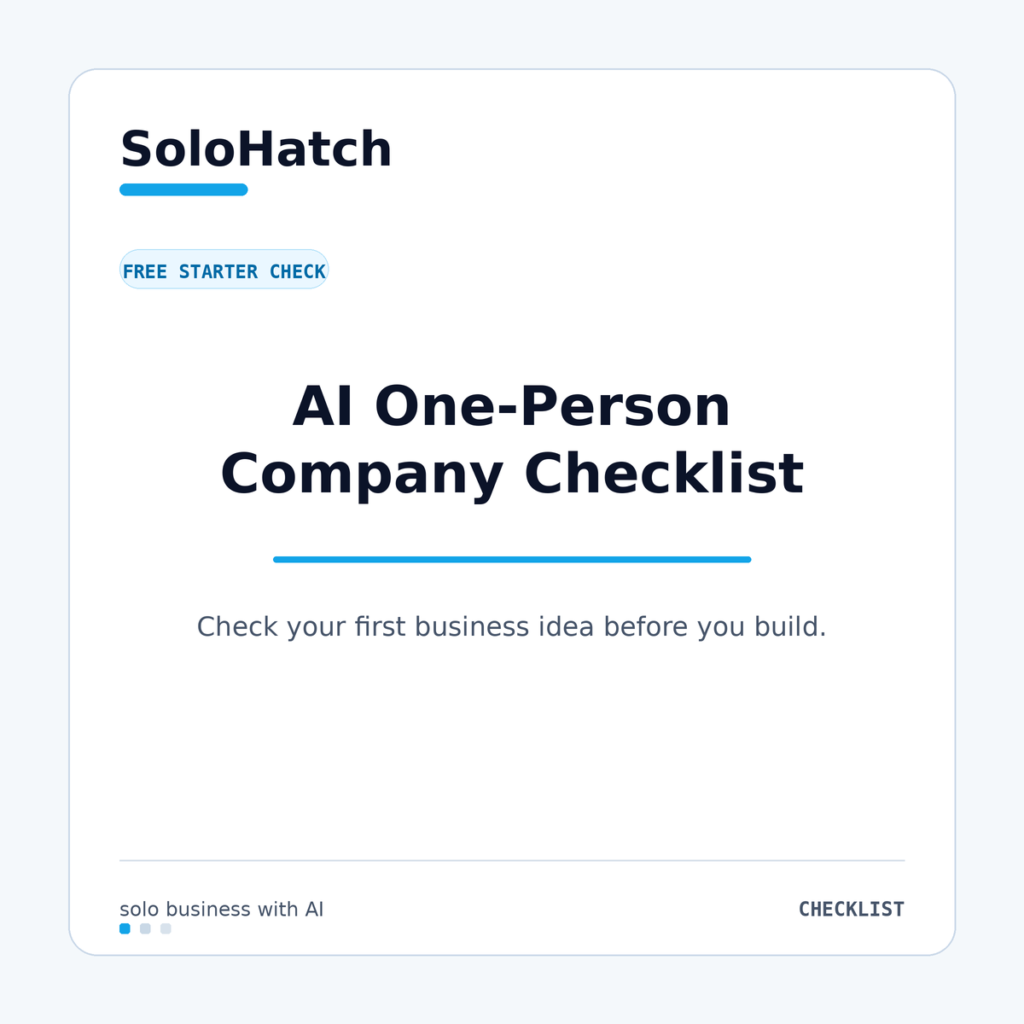 AI One-Person Company Checklist